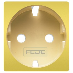 Купить Обрамление розетки 2к+з (механизм FD16823) Fede Bright gold бежевый
