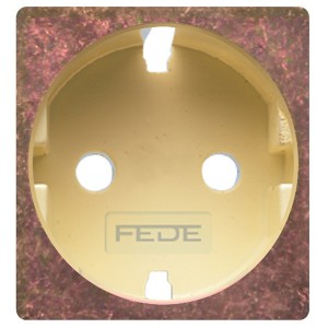Обзор Обрамление розетки 2к+з (механизм FD16823) Fede Rustic cooper бежевый