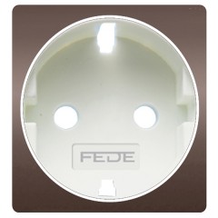 Обрамление розетки 2к+з (механизм FD16823) Fede Graphite белый