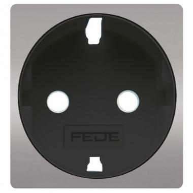 Купить Обрамление розетки 2к+з (механизм FD16823) Fede Bright chrome черный