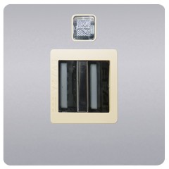 Зарядное устройство 2хUSB 2А Fede Bright Chrome/бежевый