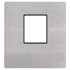Лицевая панель для механизма MULTIMEDIA с одним коннектором  Soho Fede Brushed Nickel черный