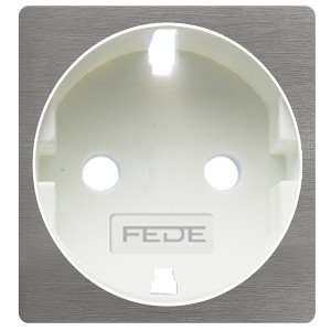 Обзор Обрамление розетки 2к+з (механизм FD16823) Soho Fede Brushed Graphite белый