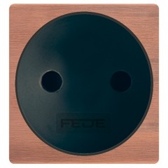 Обрамление розетки 2к+з (механизм FD16823) Soho Fede Brushed Copper черный