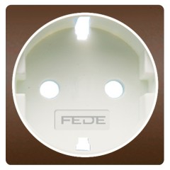 Обрамление розетки 2к+з (механизм FD16823) Marco Fede Moka белый