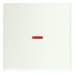 Клавиша для 1-клавишного выключателя с красной линзой ABB future белый бархат (1789-884)