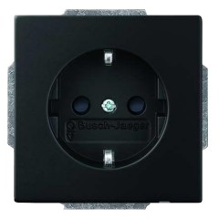 Розетка Schuko 2к+з 16А 250В с защитными шторками ABB future черный бархат (20 EUCKS-885-500) Розетка Schuko 2к+з 16А 250В с защитными шторками ABB future черный бархат (20 EUCKS-885-500)