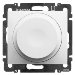 Светорегулятор Legrand Valena поворотный универсальный 2-проводный 5-300 Вт белый
