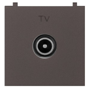 Розетка TV простая 2 модуля ABB Zenit, антрацит (N2250.7 AN)