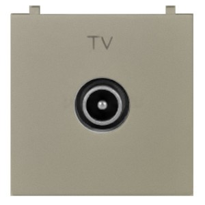 Купить Розетка TV простая 2 модуля ABB Zenit, шампань (N2250.7 CV)