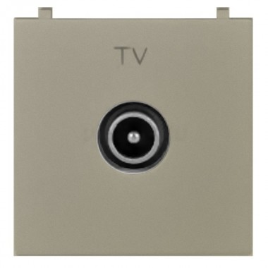 Купить Розетка TV простая 2 модуля ABB Zenit, шампань (N2250.7 CV)