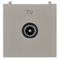 Розетка TV простая 2 модуля ABB Zenit, серебристый (N2250.7 PL)
