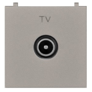 Купить Розетка TV простая 2 модуля ABB Zenit, серебристый (N2250.7 PL)