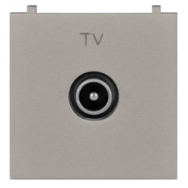 Купить Розетка TV простая 2 модуля ABB Zenit, серебристый (N2250.7 PL)