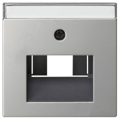 Накладка 50*50 мм для розеток UAE/IAE с полем для надписи System 55 Gira Нержавеющая сталь