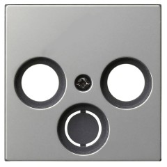 Накладка TV-FM-(SAT) розетки System 55+E22 Gira Нержавеющая сталь