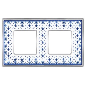 Отзывы Рамка 2-ная Fede Vintage Tapestry Porcelain, blue lys - bright chrome