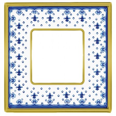 Обзор Рамка 1-ная Fede Vintage Tapestry Porcelain, blue lys - bright gold