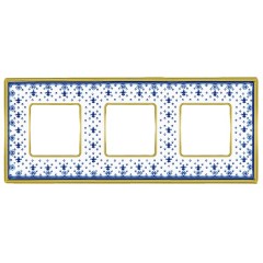 Рамка 3-ная Fede Vintage Tapestry Porcelain, blue lys - bright gold