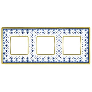 Отзывы Рамка 3-ная Fede Vintage Tapestry Porcelain, blue lys - bright gold