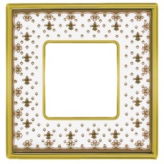 Рамка 1-ная Fede Vintage Tapestry Porcelain, brown lys - bright gold