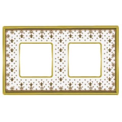 Рамка 2-ная Fede Vintage Tapestry Porcelain, brown lys - bright gold
