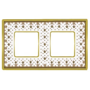 Обзор Рамка 2-ная Fede Vintage Tapestry Porcelain, brown lys - bright gold