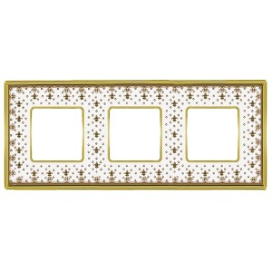 Обзор Рамка 3-ная Fede Vintage Tapestry Porcelain, brown lys - bright gold