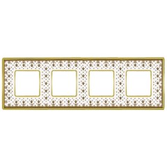 Рамка 4-ная Fede Vintage Tapestry Porcelain, brown lys - bright gold