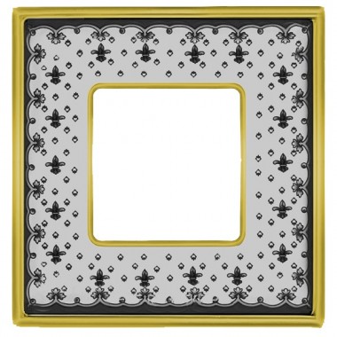 Отзывы Рамка 1-ная Fede Vintage Tapestry Porcelain, black lys - bright gold