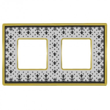 Отзывы Рамка 2-ная Fede Vintage Tapestry Porcelain, black lys - bright gold