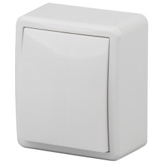 Переключатель 10АХ-250В IP20 открытой установки Эра Эксперт, белый 11-1203-01