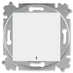 Выключатель одноклавишный с подсветкой ABB Levit белый / белый (3559H-A01446 03W)