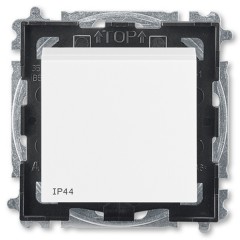 Переключатель одноклавишный ABB Levit IP44 белый / белый (3559H-A06940 03)