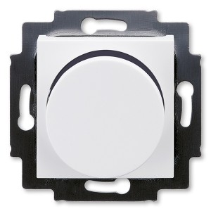 Купить Светорегулятор ABB Levit поворотно-нажимной 60-600Вт белый / дымчатый чёрный (3294H-A02247 62W)