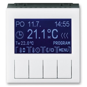 Купить Терморегулятор ABB Levit универсальный программируемый белый / дымчатый чёрный (3292H-A10301 62)