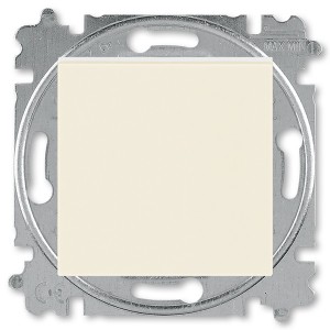 Выключатель кнопочный одноклавишный ABB Levit слоновая кость / белый (3559H-A91445 17W) (бежевый)