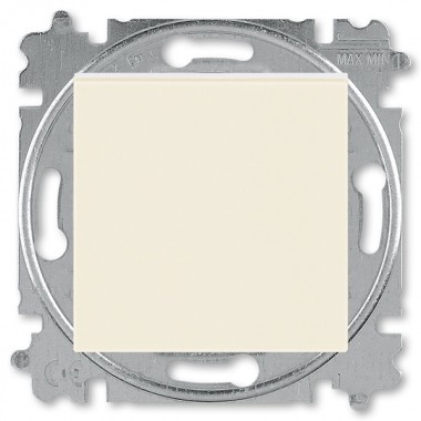 Купить Переключатель кнопочный одноклавишный ABB Levit слоновая кость / белый (3559H-A86445 17W) (бежевый)
