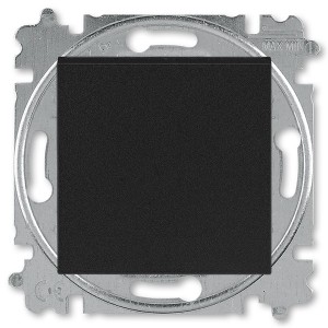 Выключатель кнопочный одноклавишный ABB Levit антрацит / дымчатый чёрный (3559H-A91445 63W)