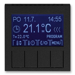 Купить Терморегулятор ABB Levit универсальный программируемый антрацит / дымчатый чёрный (3292H-A10301 63)