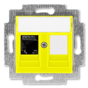 Обзор Розетка информационная ABB Levit RJ45 категория 6 и заглушка жёлтый (5014H-A61017 64W)