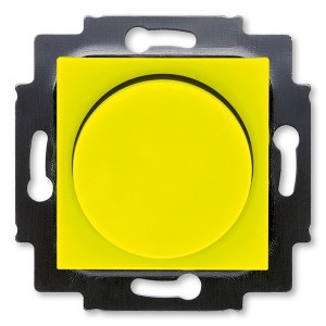 Светорегулятор ABB Levit поворотно-нажимной 60-600Вт жёлтый / дымчатый чёрный (3294H-A02247 64W)