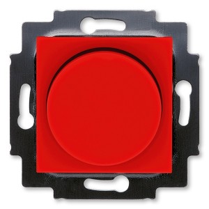 Купить Светорегулятор ABB Levit поворотно-нажимной 60-600Вт красный / дымчатый чёрный (3294H-A02247 65W)