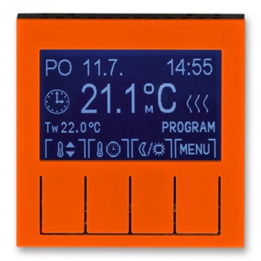 Обзор Терморегулятор ABB Levit универсальный программируемый оранжевый/дымчатый чёрный (3292H-A10301 66)