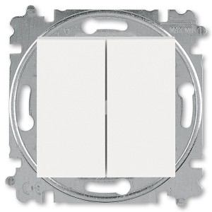 Обзор Переключатель и кнопка с перекидным контактом ABB Levit жемчуг / ледяной (3559H-A53445 68W)