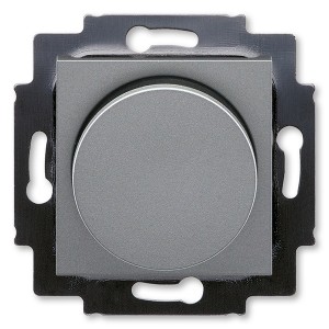 Обзор Светорегулятор ABB Levit поворотно-нажимной 60-600 Вт R сталь / дымчатый чёрный (3294H-A02247 69W)