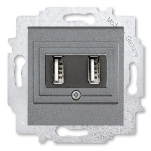 Обзор USB зарядка двойная ABB Levit USB тип А 1400мА сталь (5014H-A00040 69W)