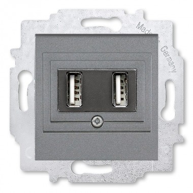 Обзор USB зарядка двойная ABB Levit USB тип А 1400мА сталь (5014H-A00040 69W)