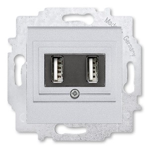 Обзор USB зарядка двойная ABB Levit USB тип А 1400мА серебро (5014H-A00040 70W)
