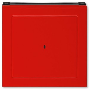 Накладка ABB Levit для выключателя карточного красный / дымчатый чёрный